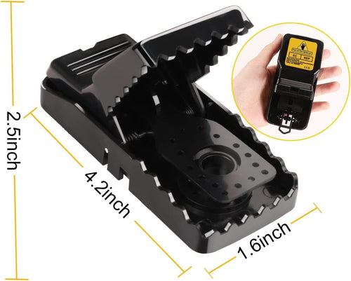 8 Pack Mouse Trap, Mice Traps for House,Mice Trap Indoor Quick Effective Sanitary Safe Mousetrap Catcher for Family (8 Pack+2 Clamps)